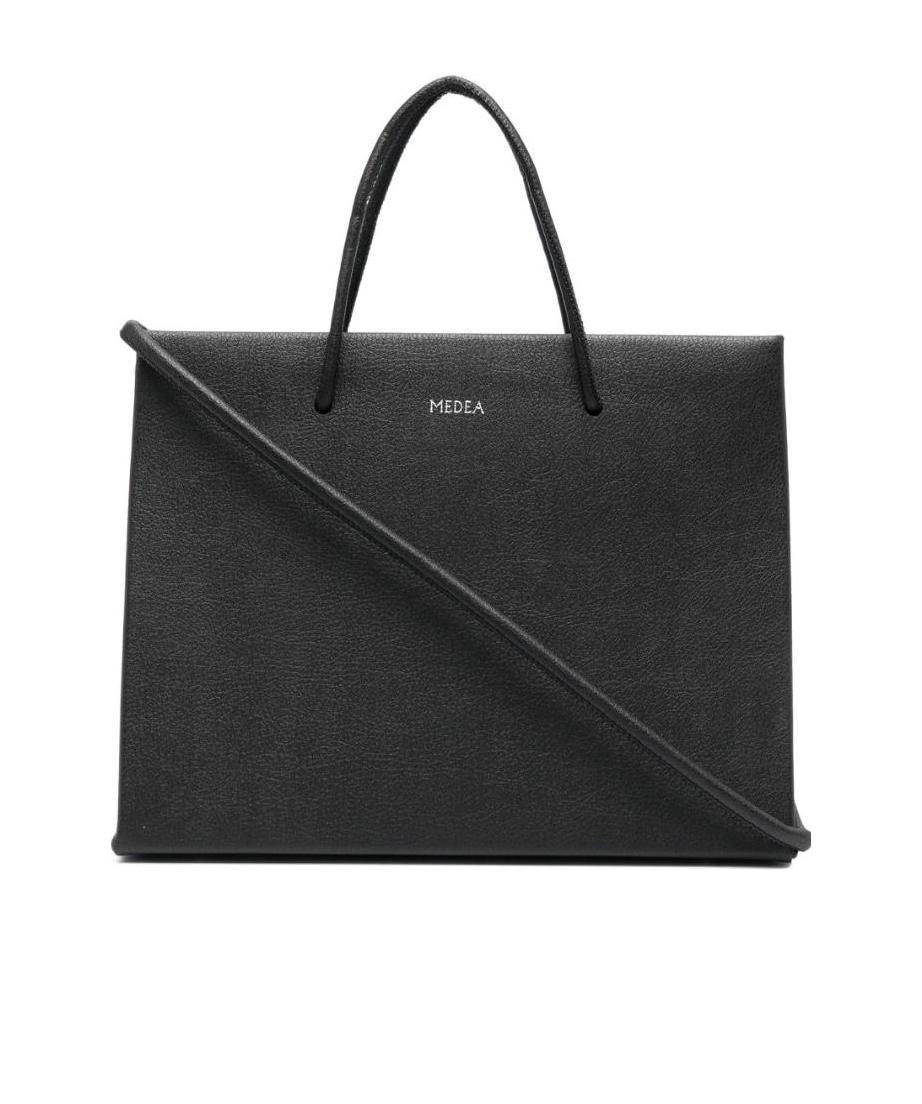 Medea Logo-lettering Tote Bag In Black