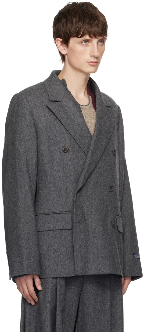 Ader Error Double-breasted Blazer In Black
