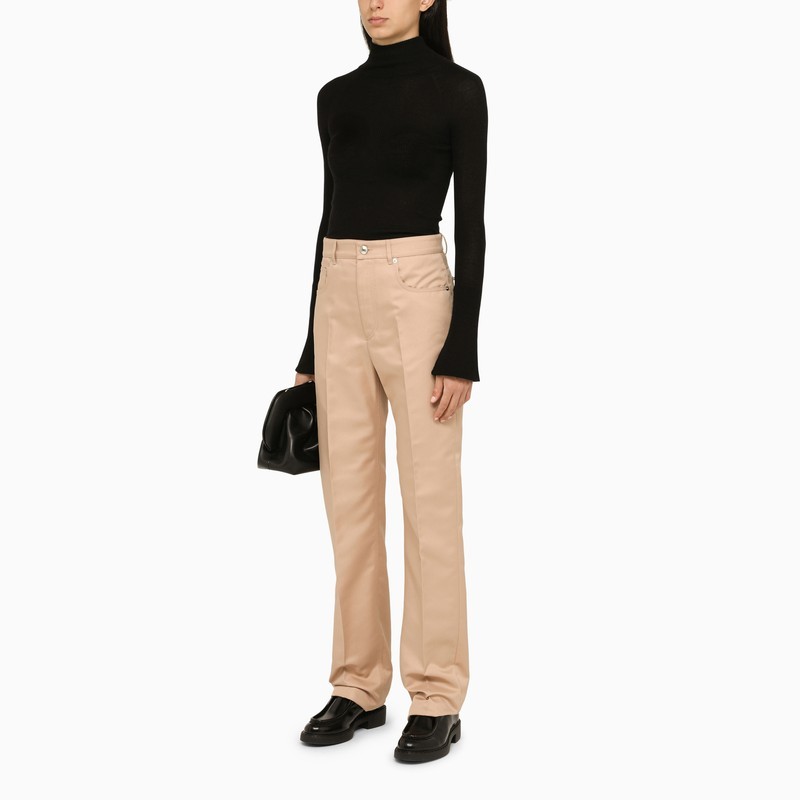 Sportmax Belt Ring Casual Pants In Nude