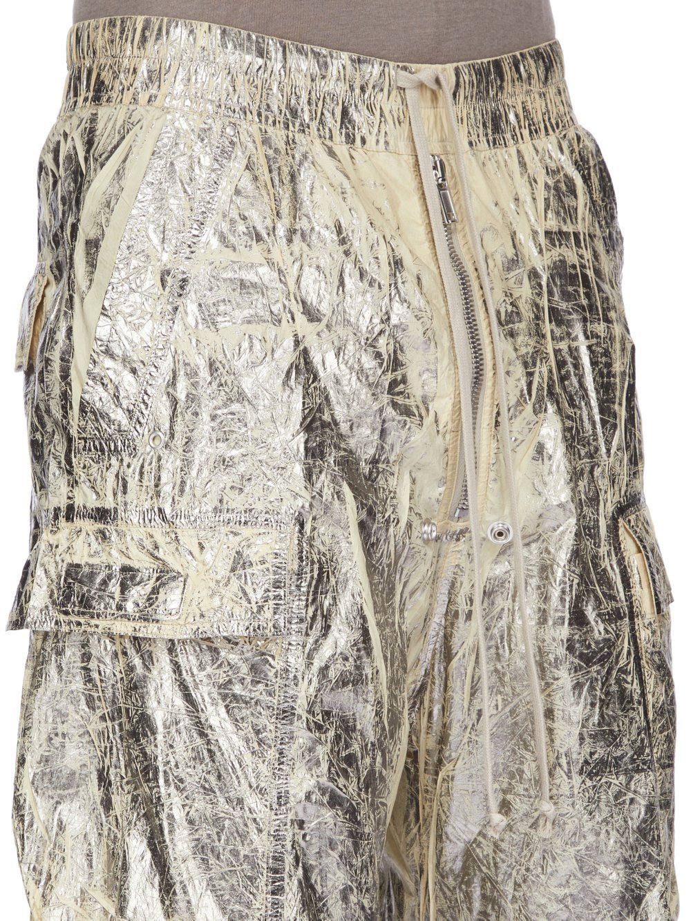 Rick Owens Drkshdw Elastic Waist Casual Pants In Silver
