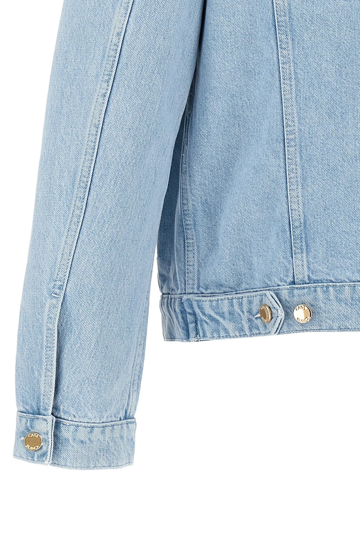 Casablanca Embroidered Motif Casual Jackets And Parka Light Blue