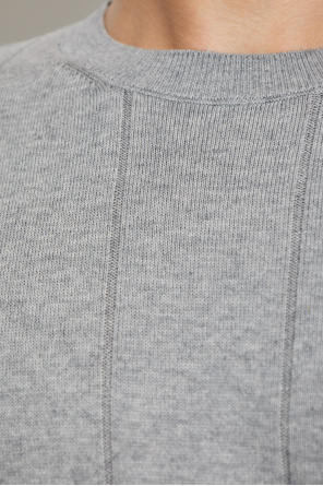 Eleventy Vertical-ribbed Cotton Sweater In Gray