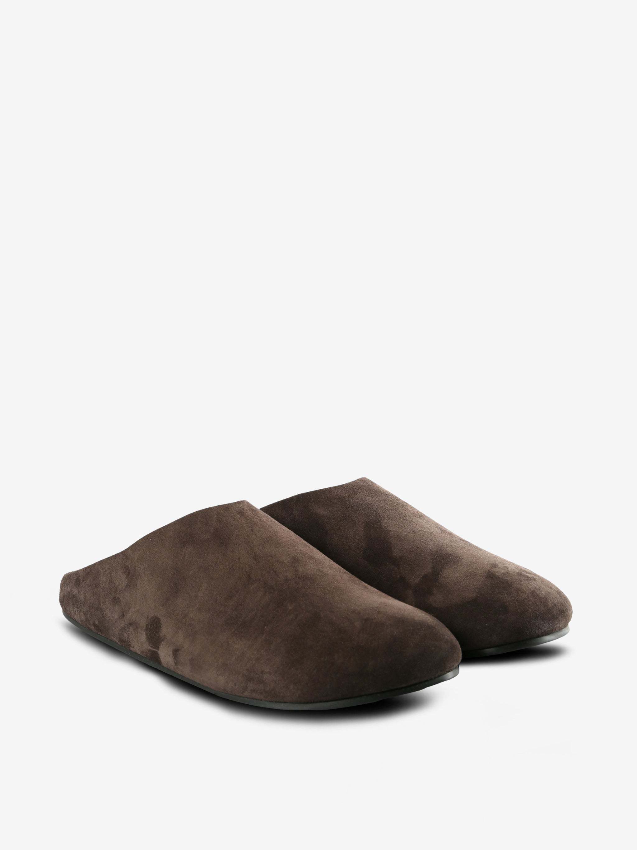 The Row Flat Slippers In Black