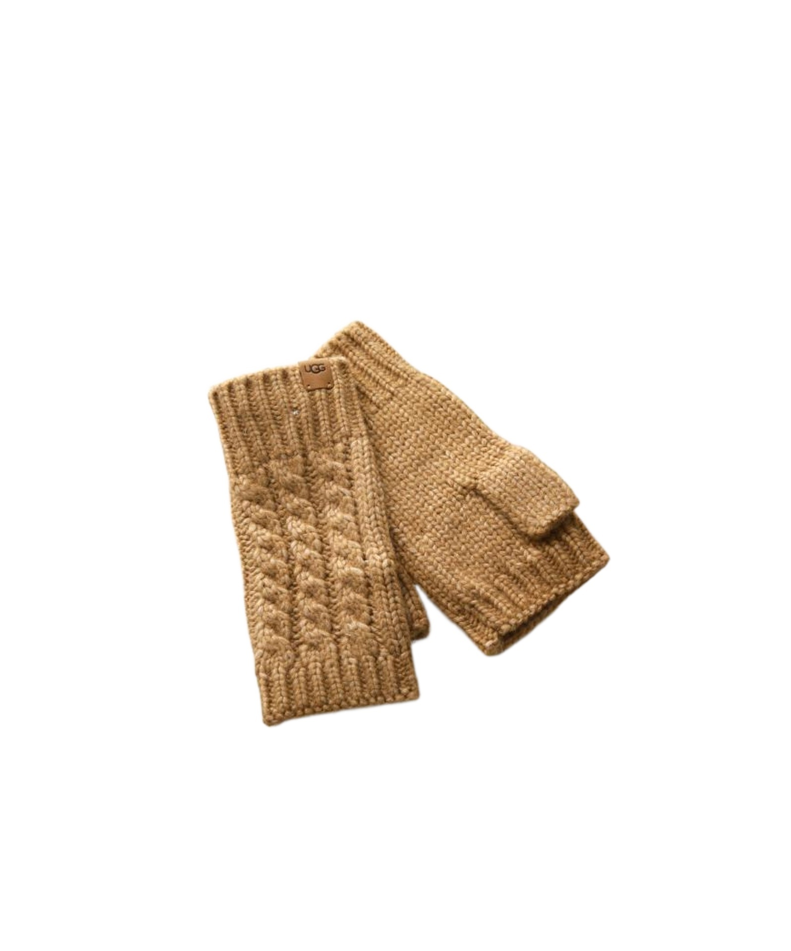 Ugg Logo Gloves In Brown
