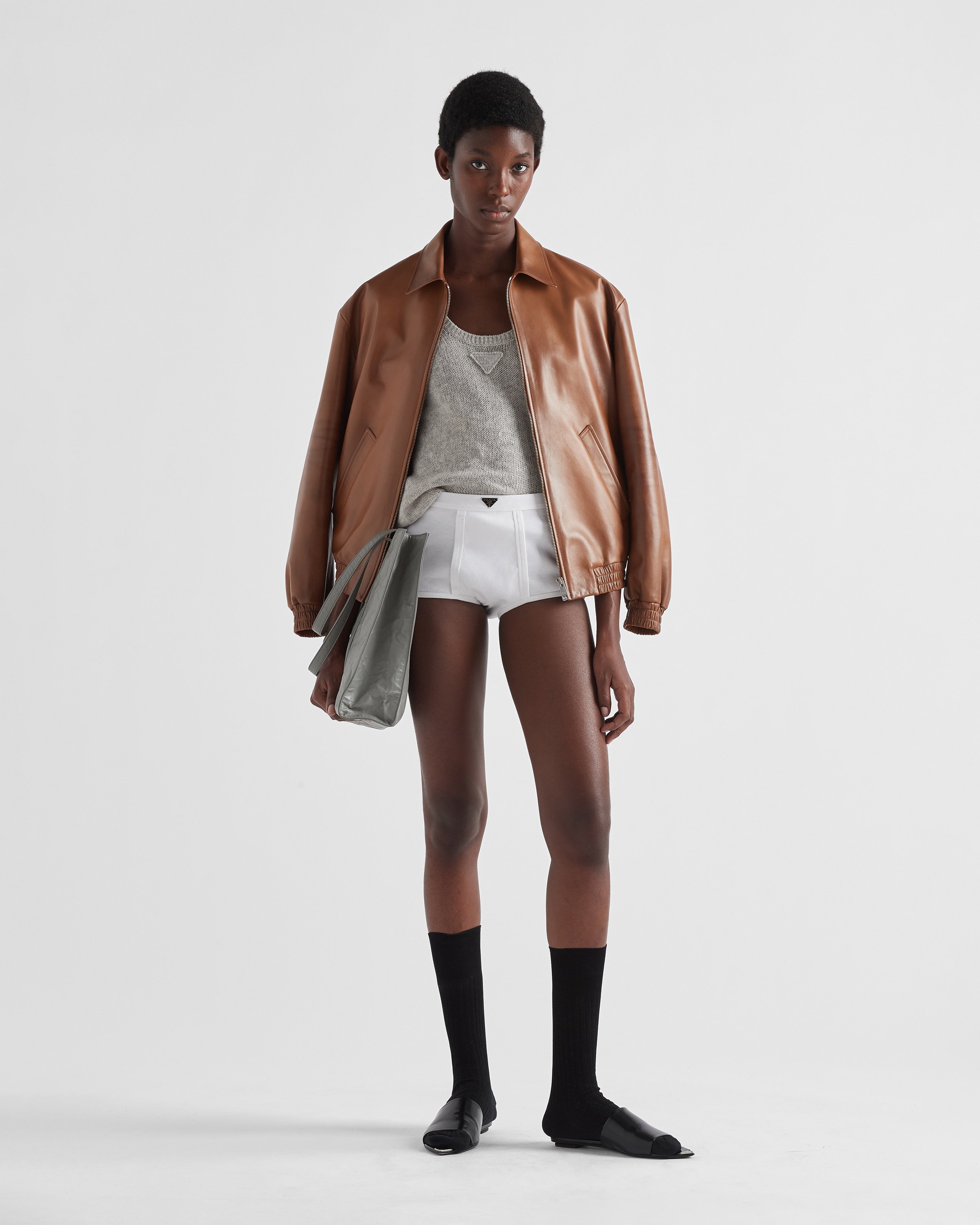 PRADA NAPPA LEATHER JACKET