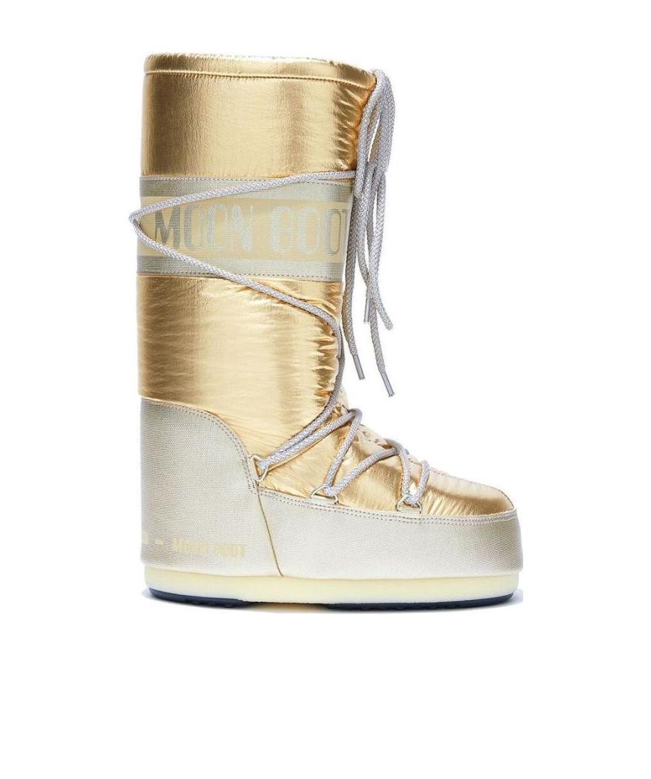 Moon Boot Icon Metallic-effect Snow Boots In Gold