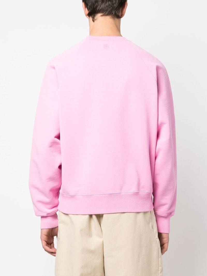 Ami Alexandre Mattiussi Ami De Coeur Monogram Sweatshirt In Pink