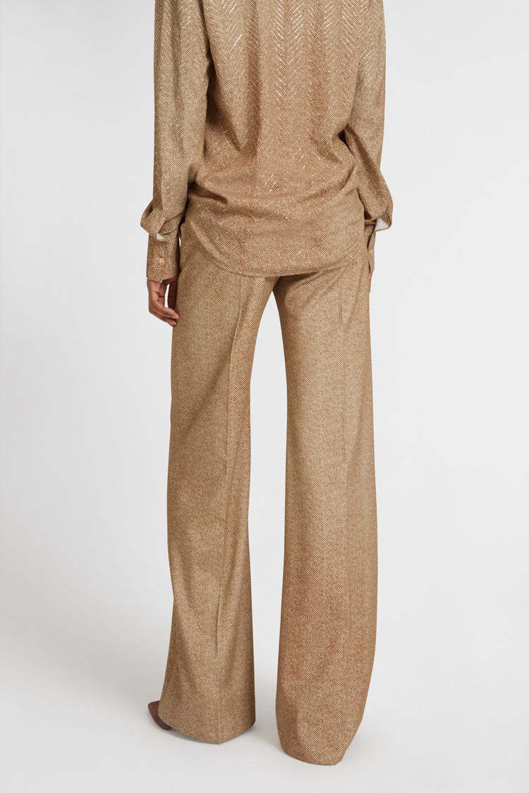 Ermanno Scervino Belt Loops Slacks In Brown