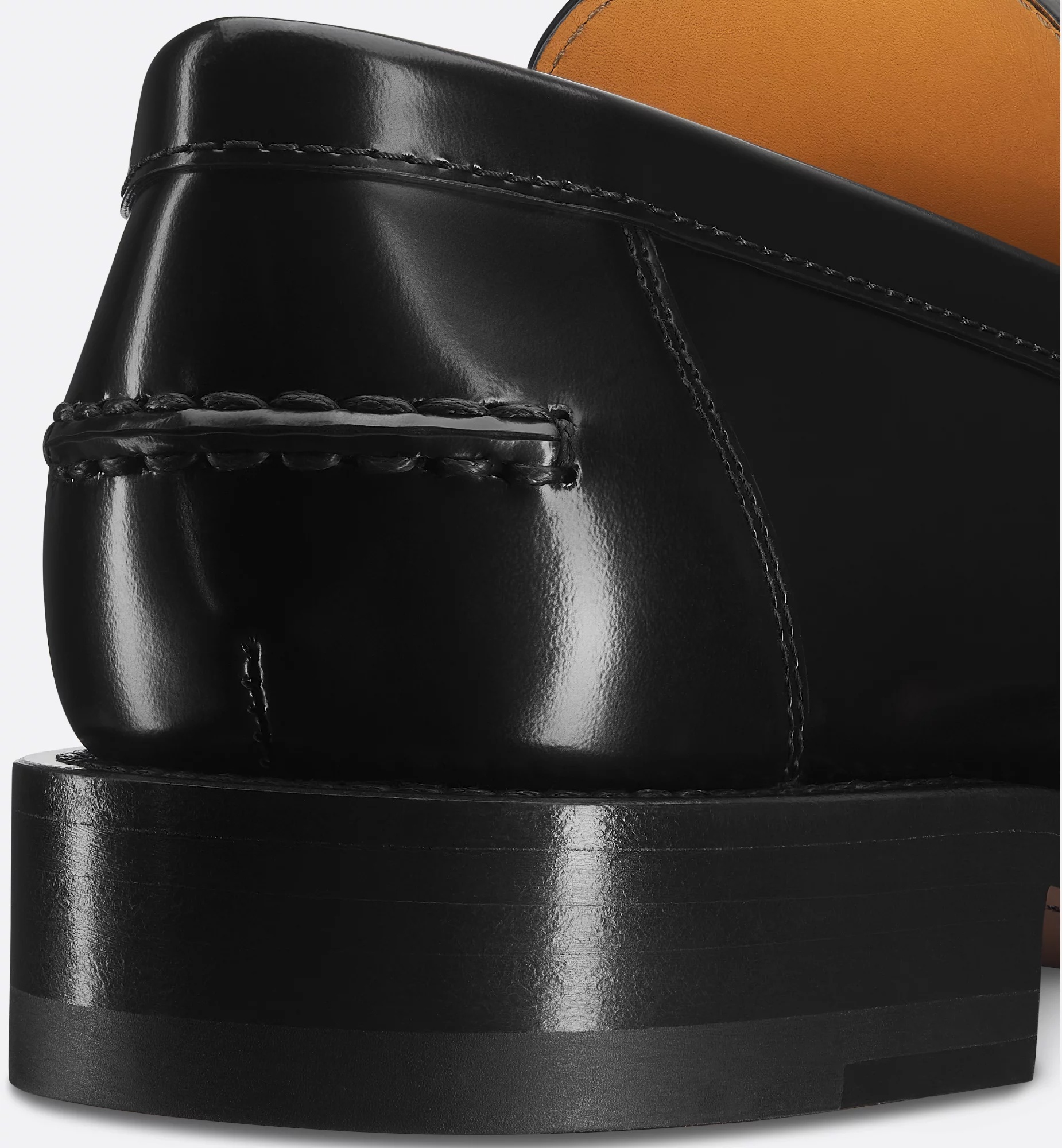 Dior Round Head Loafer Shoes In Black