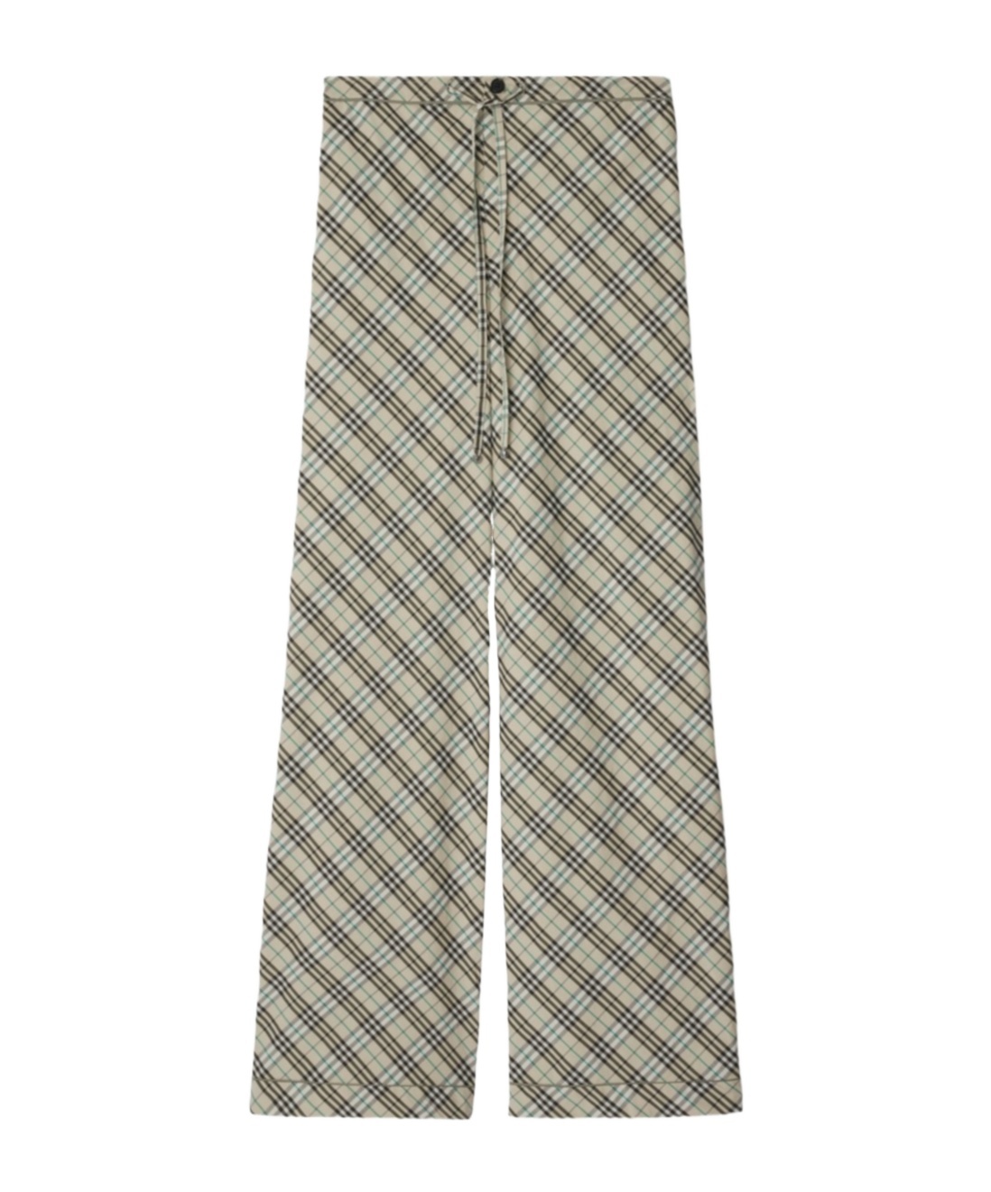 Burberry Cotton Pants Checked Pattern Trousers In Gray
