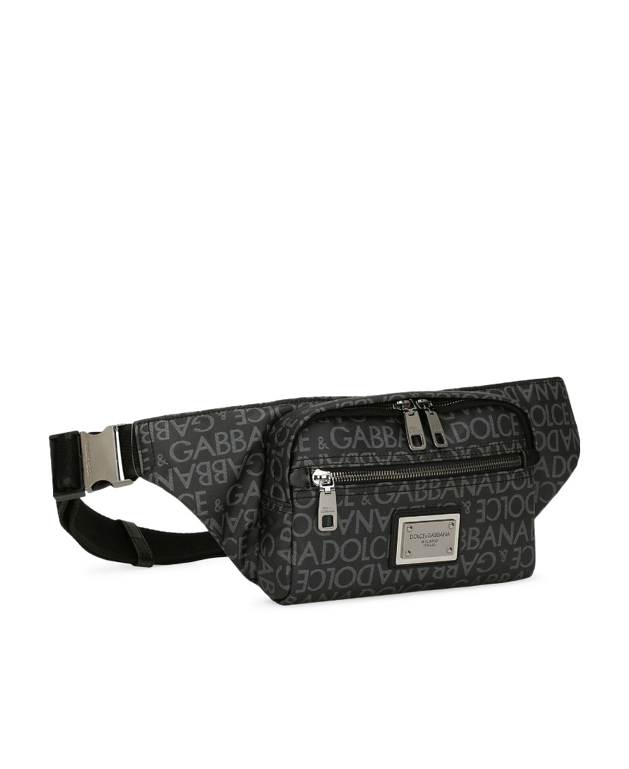 Dolce & Gabbana Logo-print Belt Bag In Black