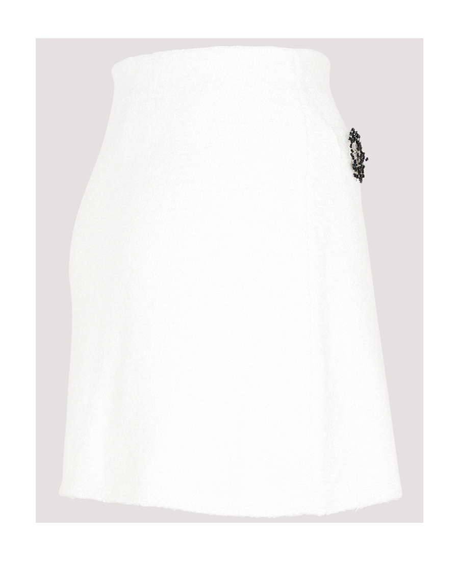 Lanvin Bead-embellished Mini Skirt In White