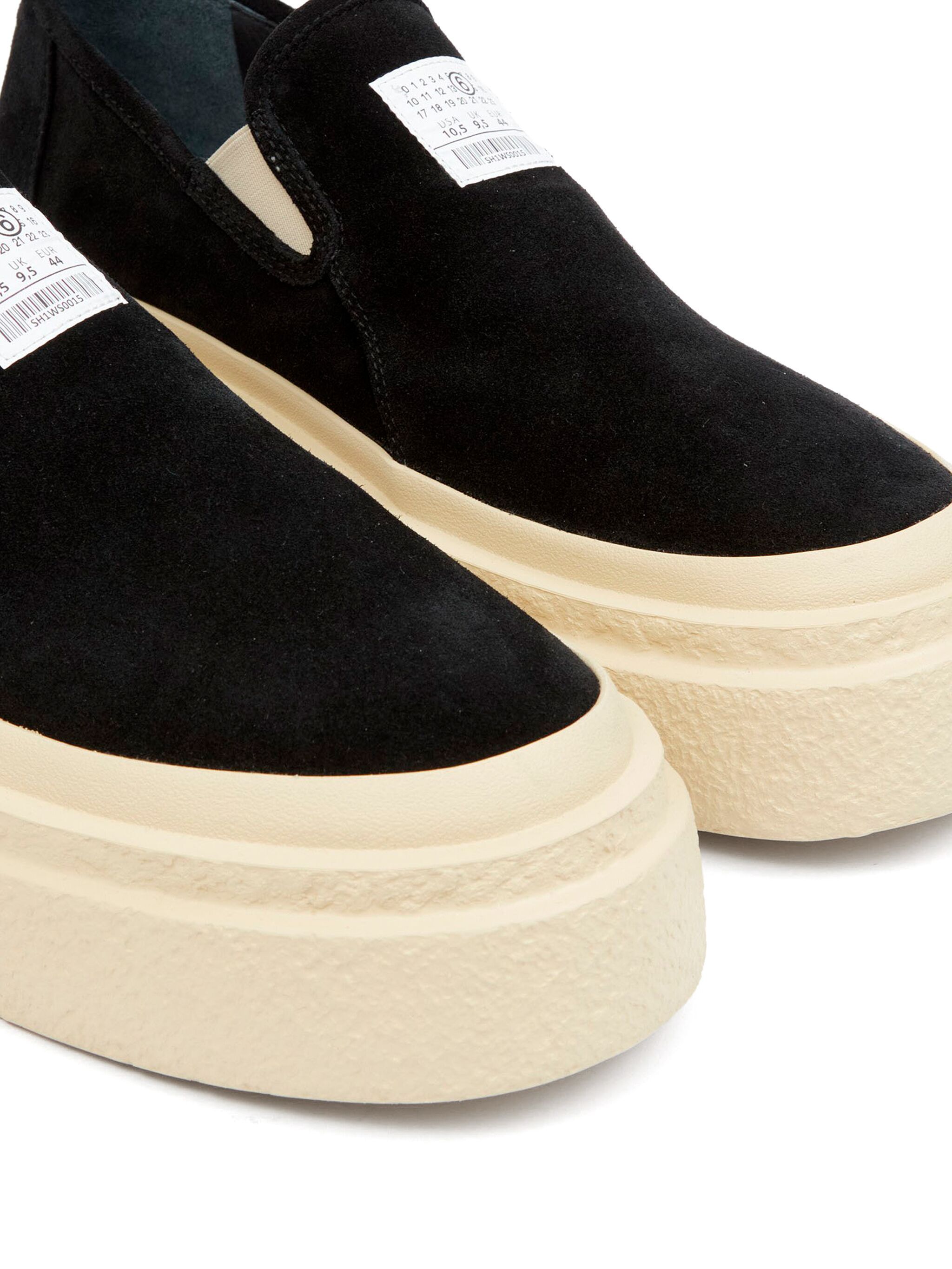 Shop Mm6 Maison Margiela Numbers-motif Slip-on Sneakers In Nude