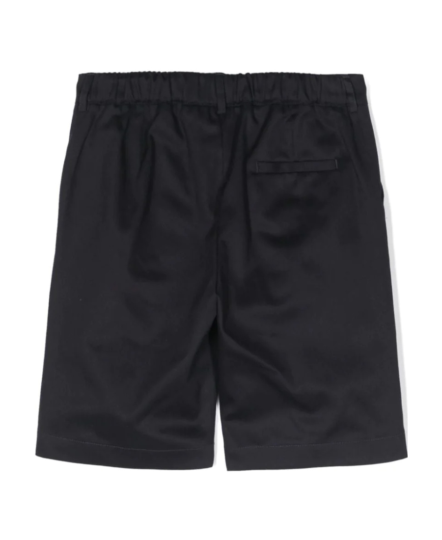 Versace Greca-waistband Gabardine Shorts In Black