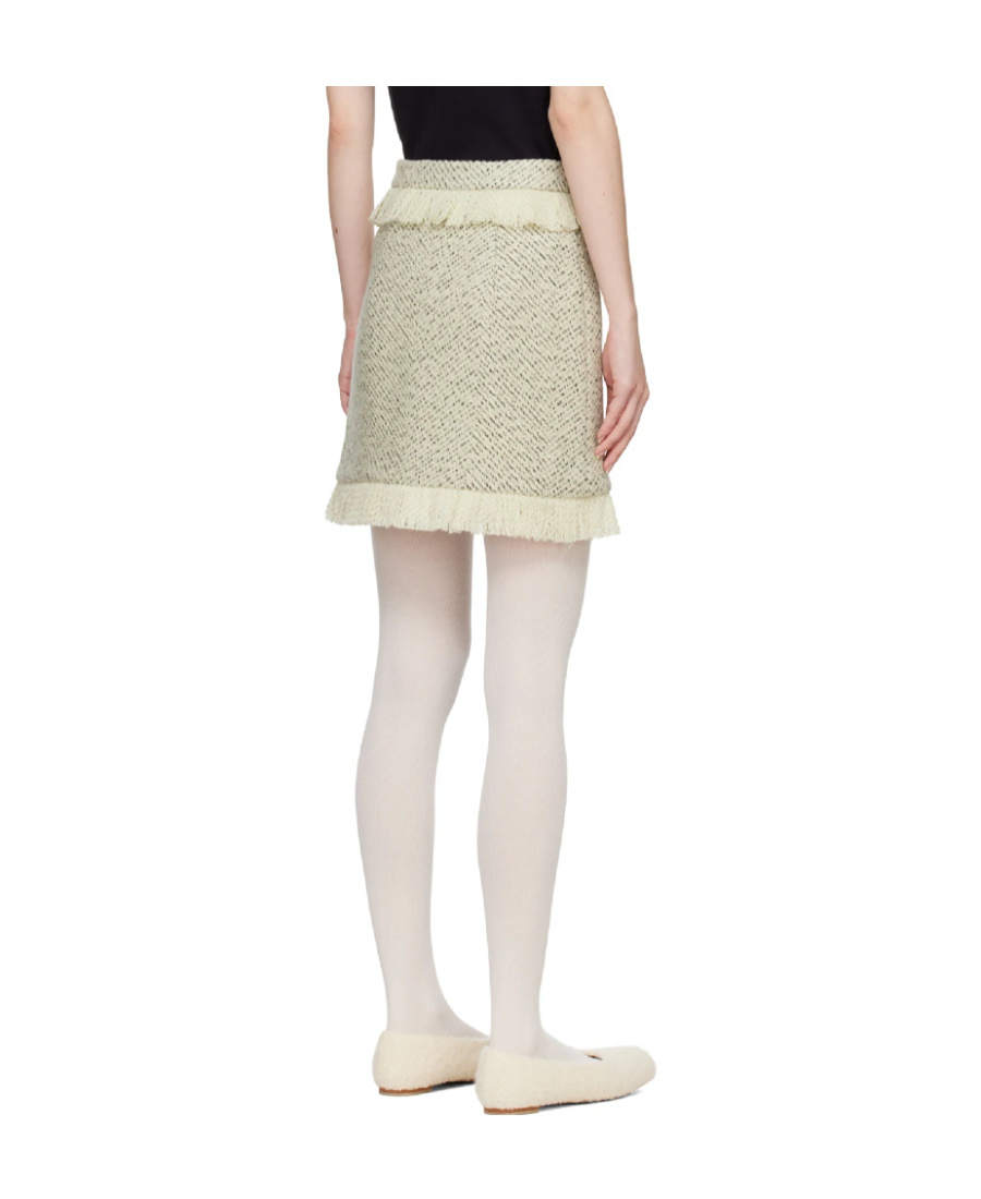 Kimhēkim Logo Skirt In White