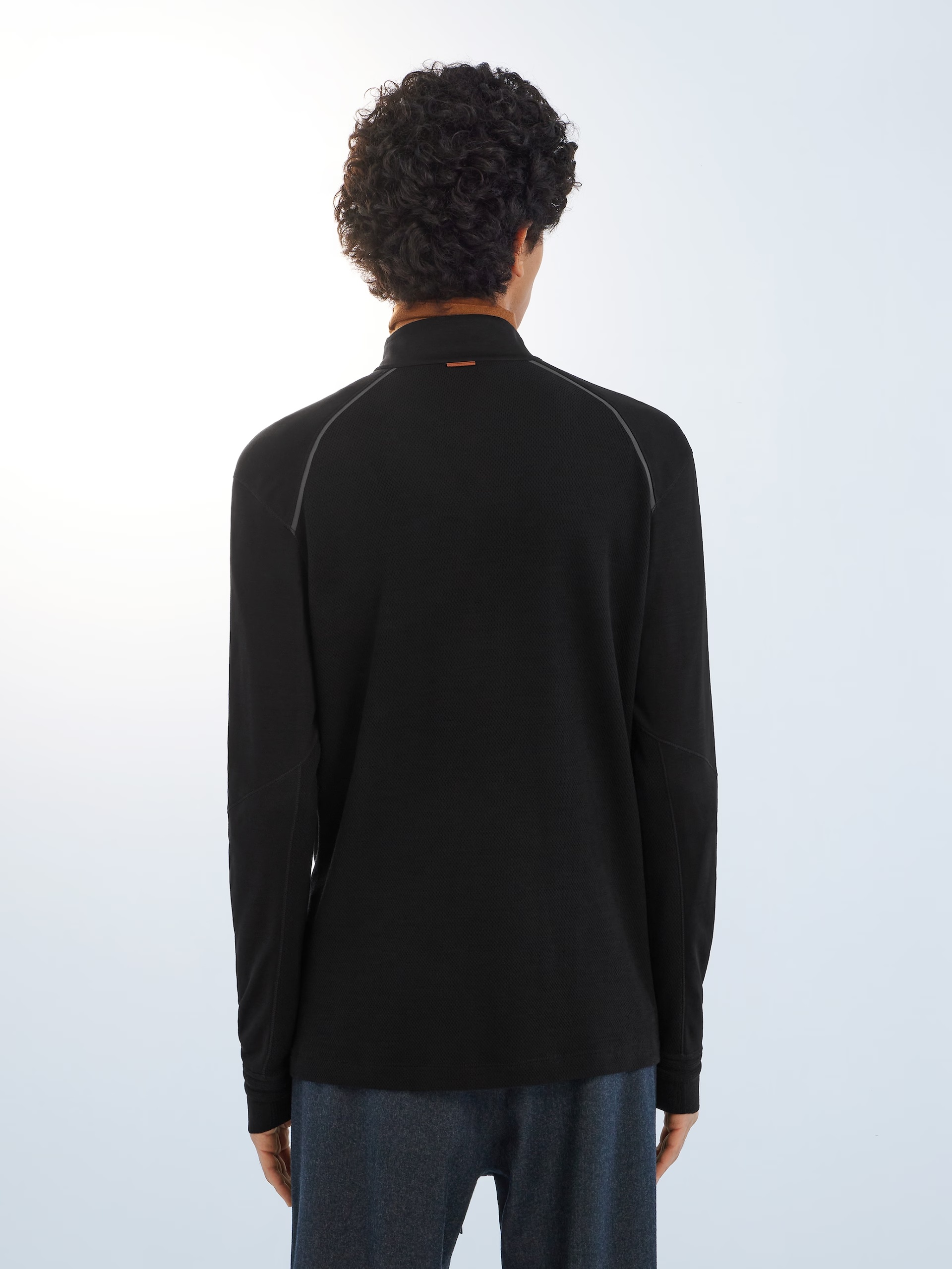 ZEGNA WOOL ZIPPER HIGH-NECKED SWEATER