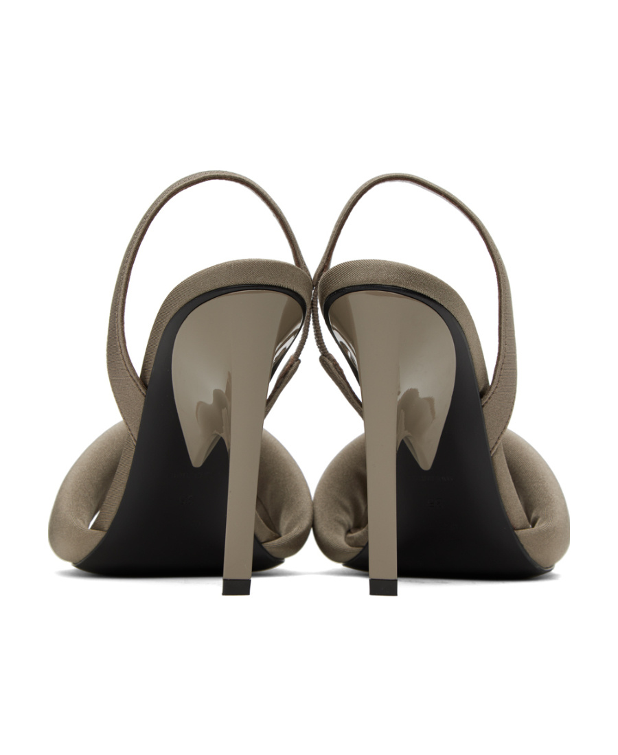 Attico Open-toed High-heeled Sandals In Green