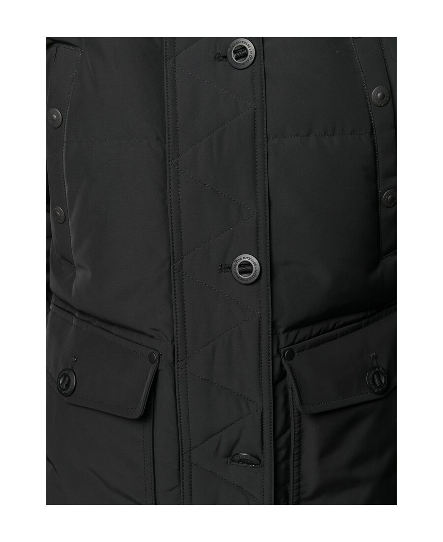 Moose Knuckles Fit Hooded Down Jacket In Black