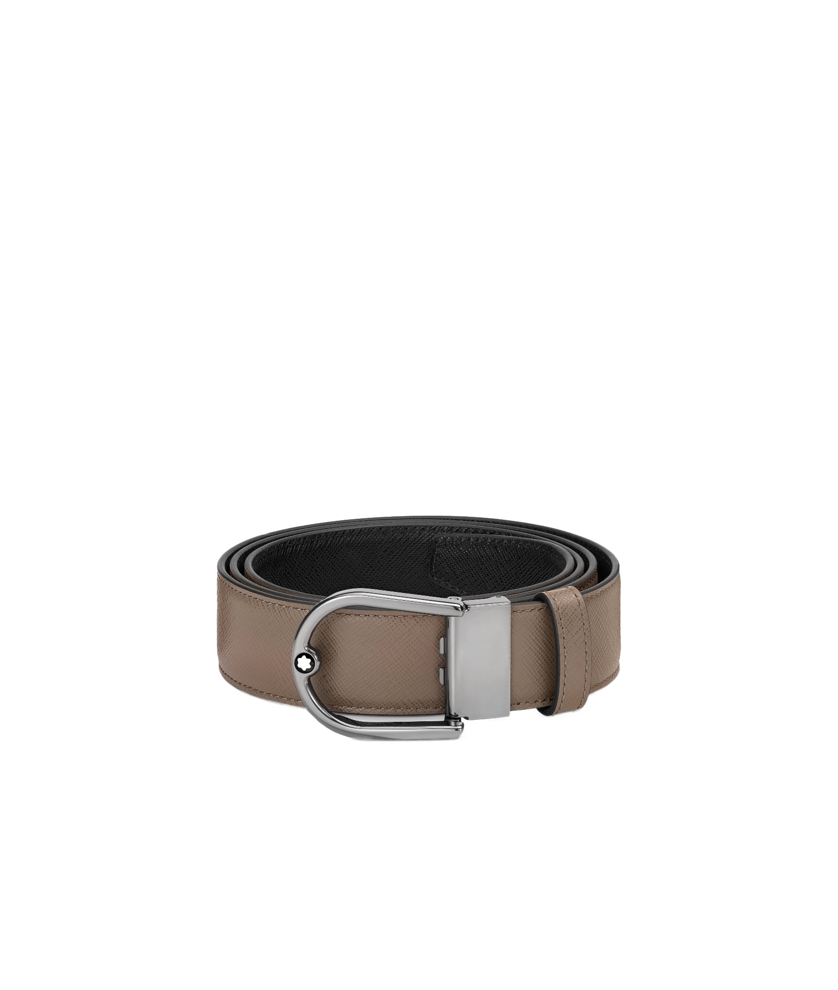 Montblanc Men's Horseshoe Buckle Leather Belt In Brown