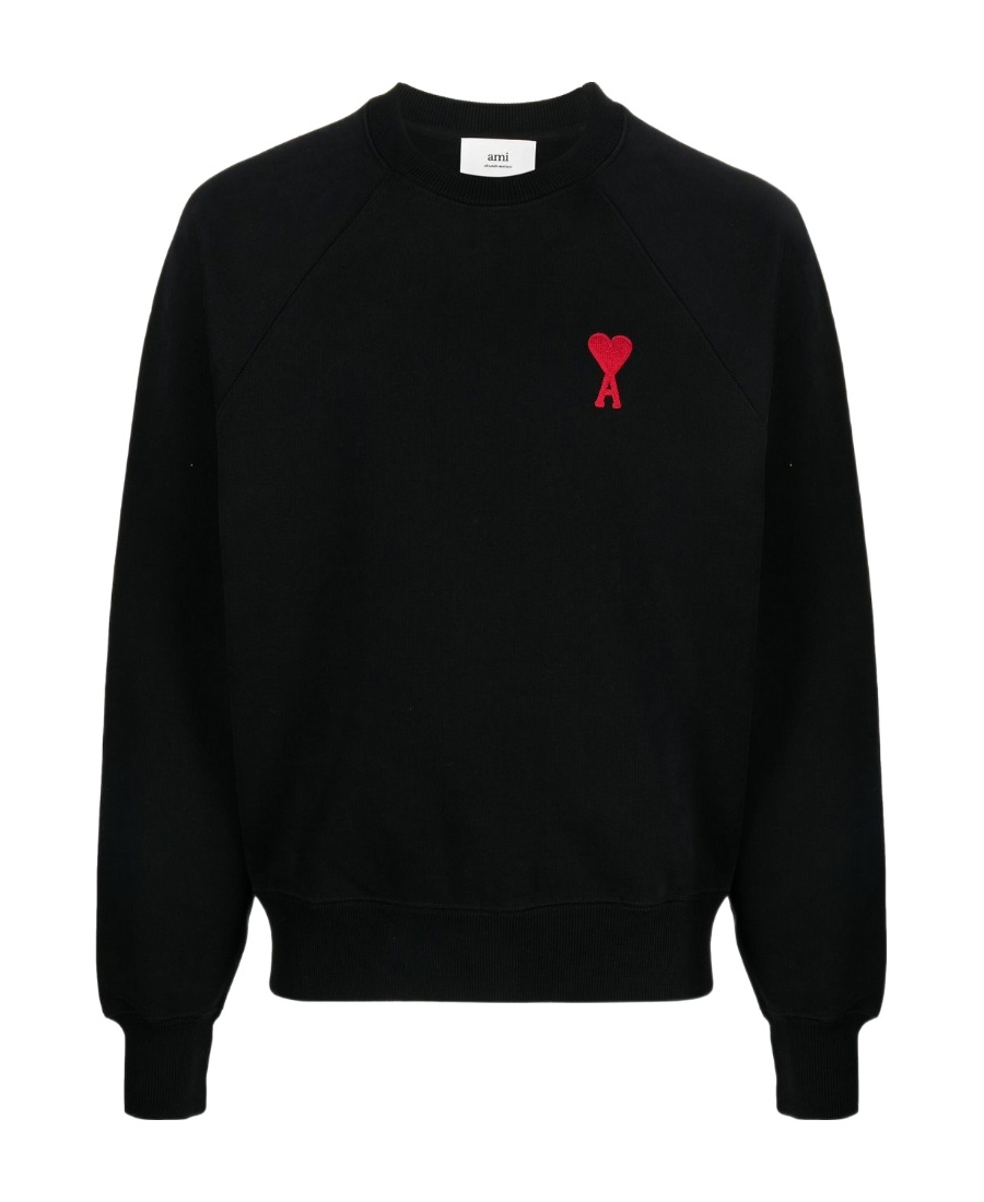 Ami Alexandre Mattiussi Ami Red Adc Sweater In Black