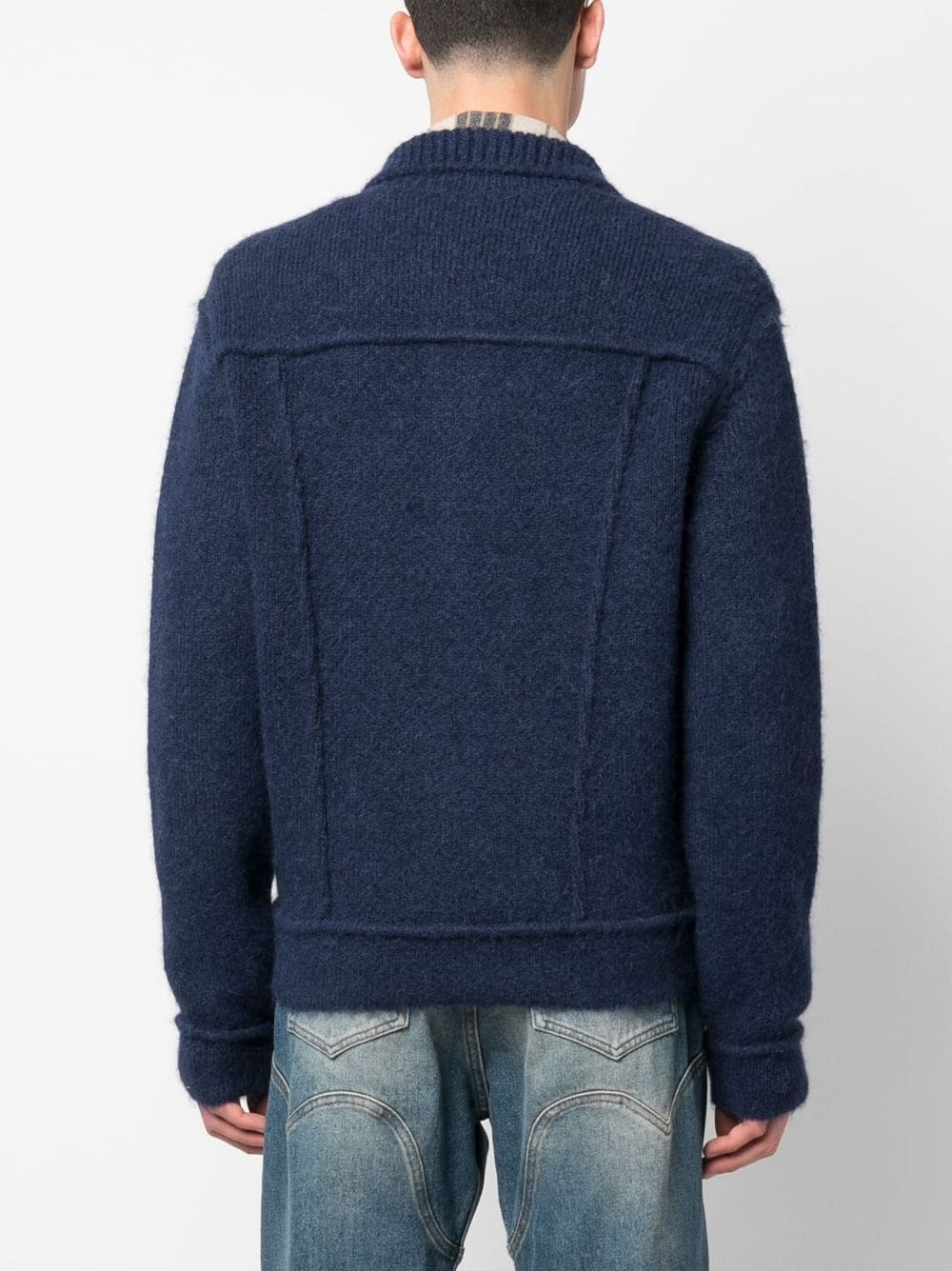 Dsquared2 Button-up Wool-blend Jacket In Blue