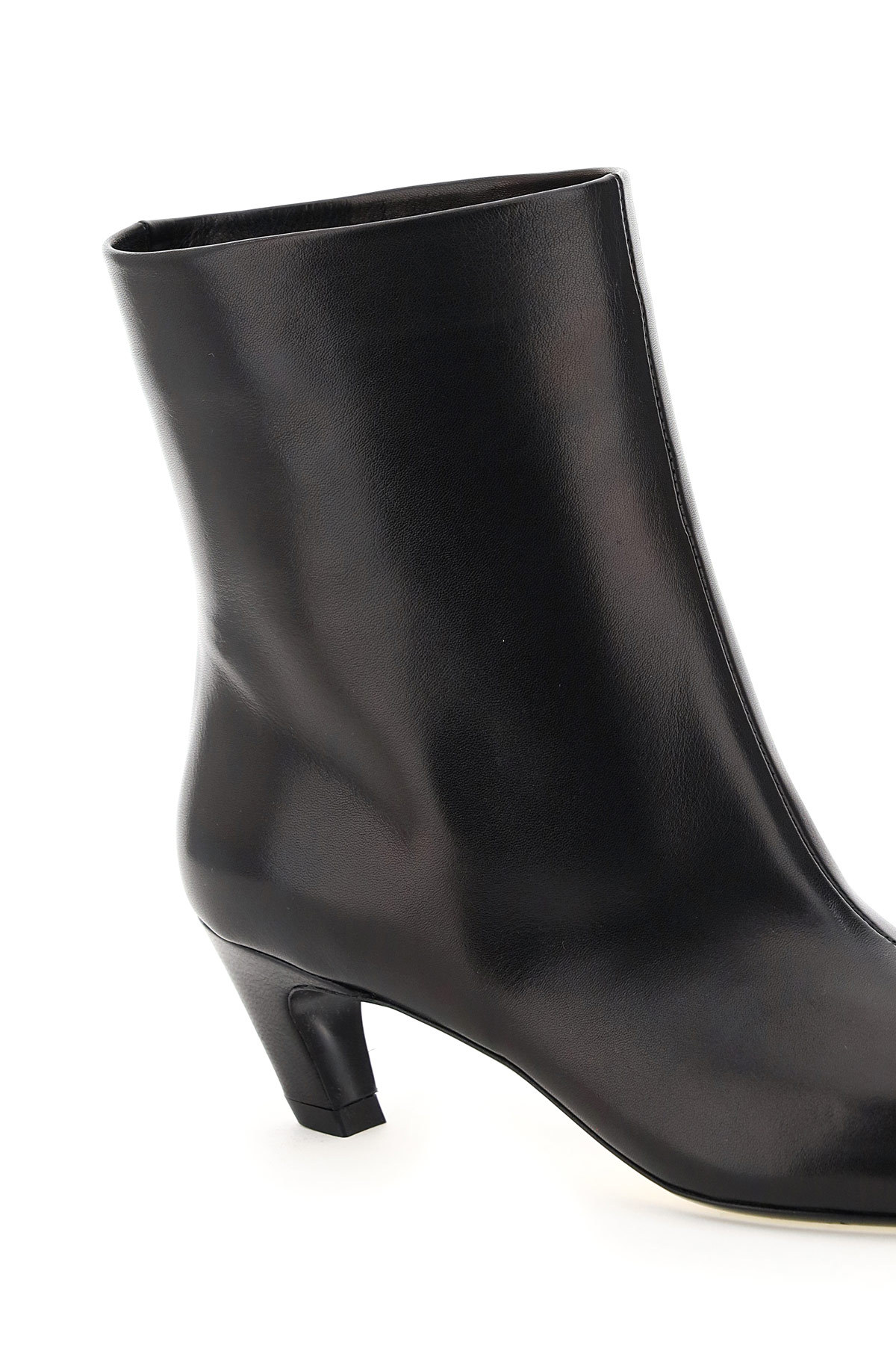 Khaite Square Toe Boots In Black