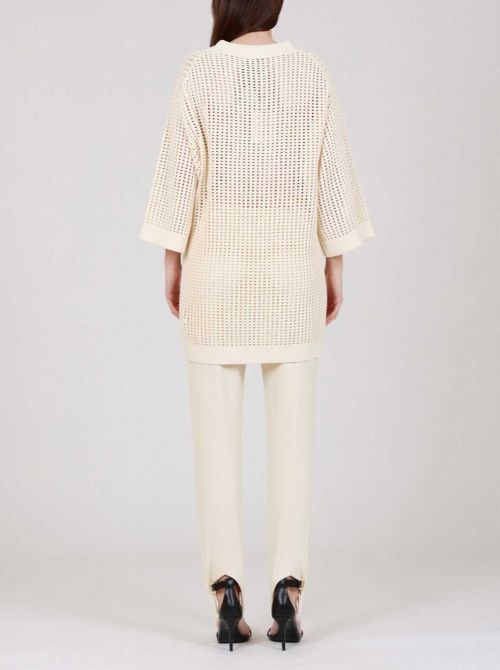 Nanushka Darby Jersey-crepe Tapered Stirrup Pants In White