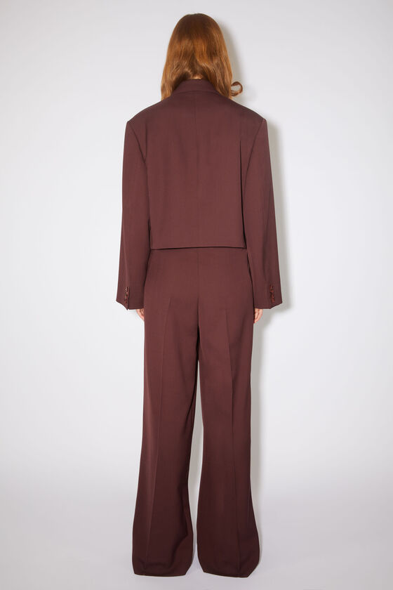 Acne Studios Cropped Relaxed Fit Blazer In Red