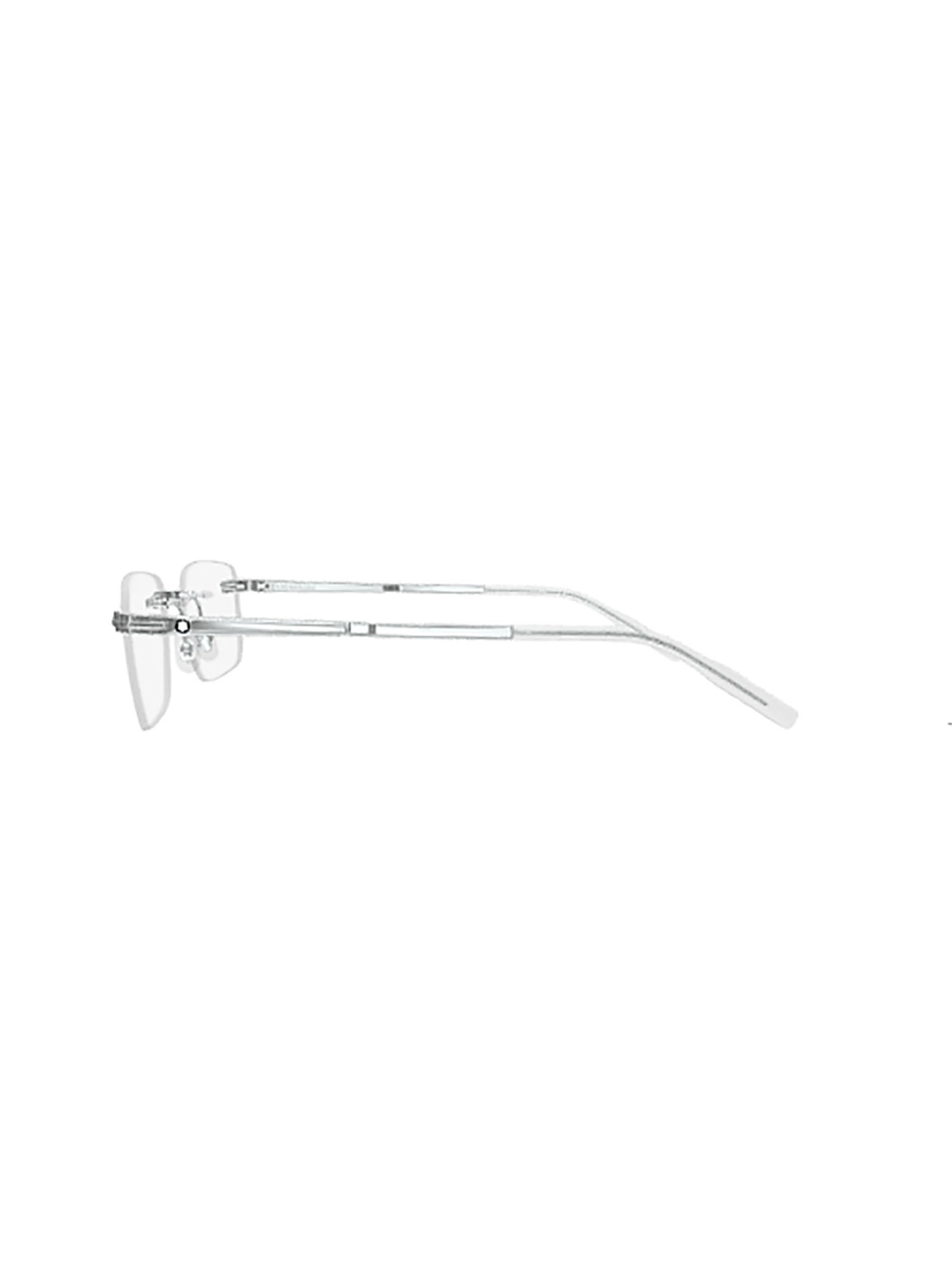 Montblanc Rimless Rectangle Frame Glasses In White