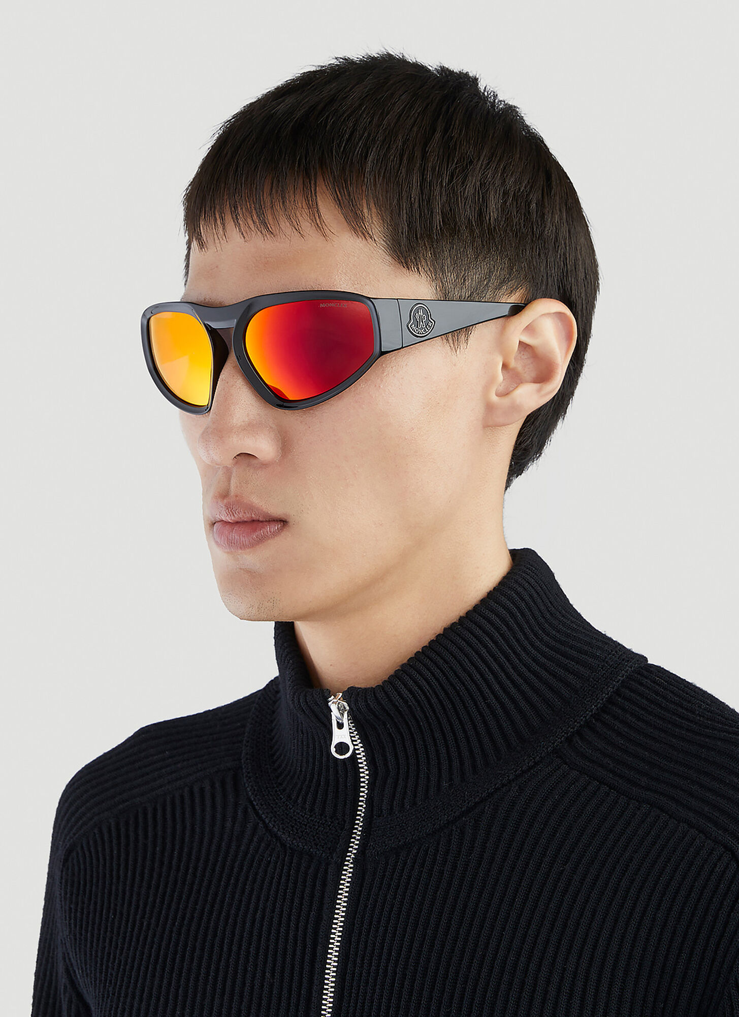 MONCLER MONCLER EYEWEAR PENTAGRA GEOMETRIC SUNGLASSES
