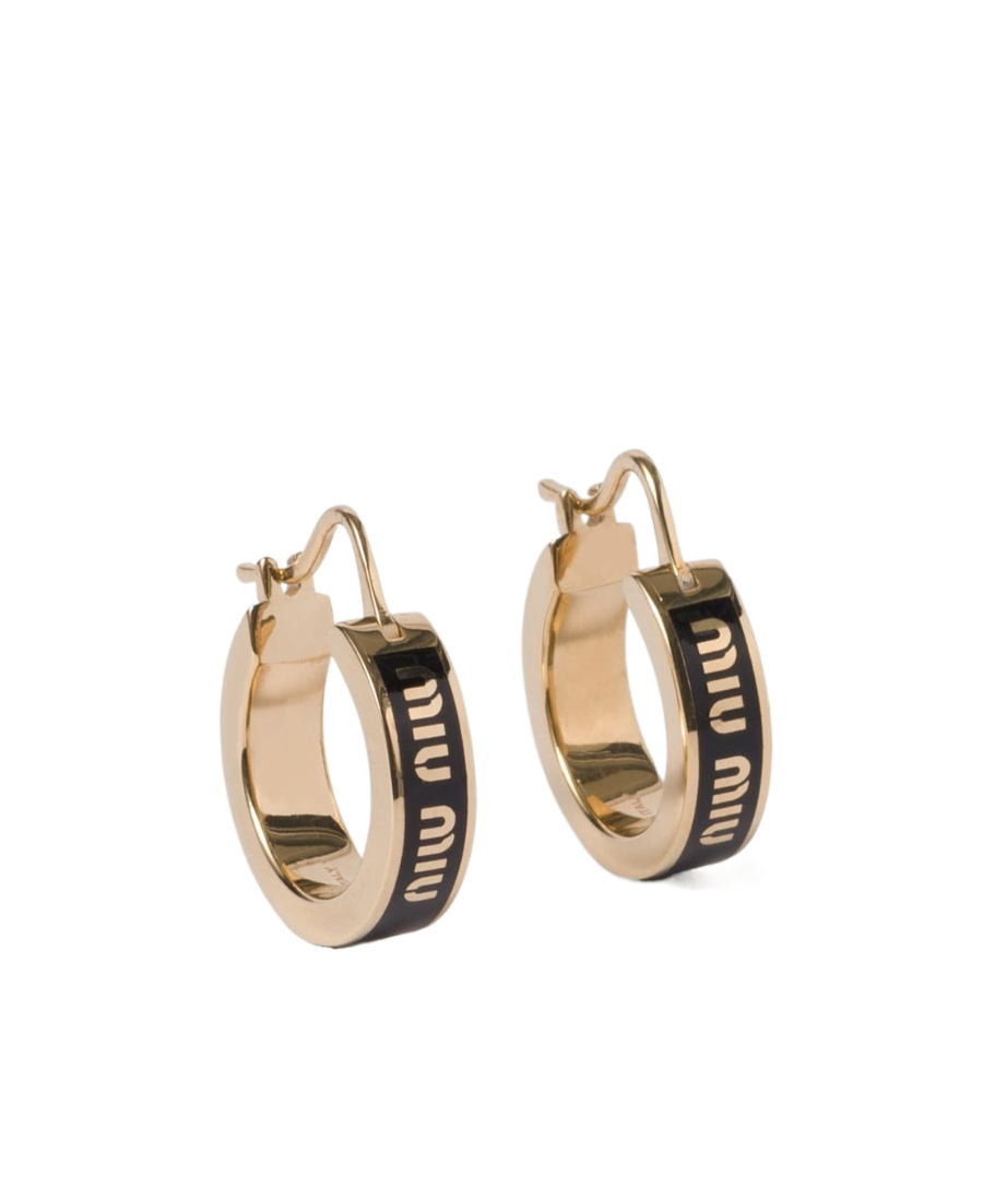 MIU MIU ENAMELED METAL EARRINGS