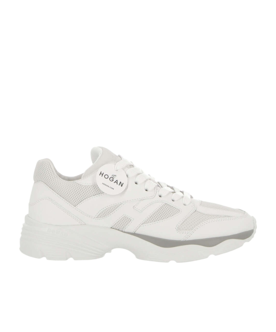 Hogan Leather Sneakers With Chunky Rubber Sole In White
