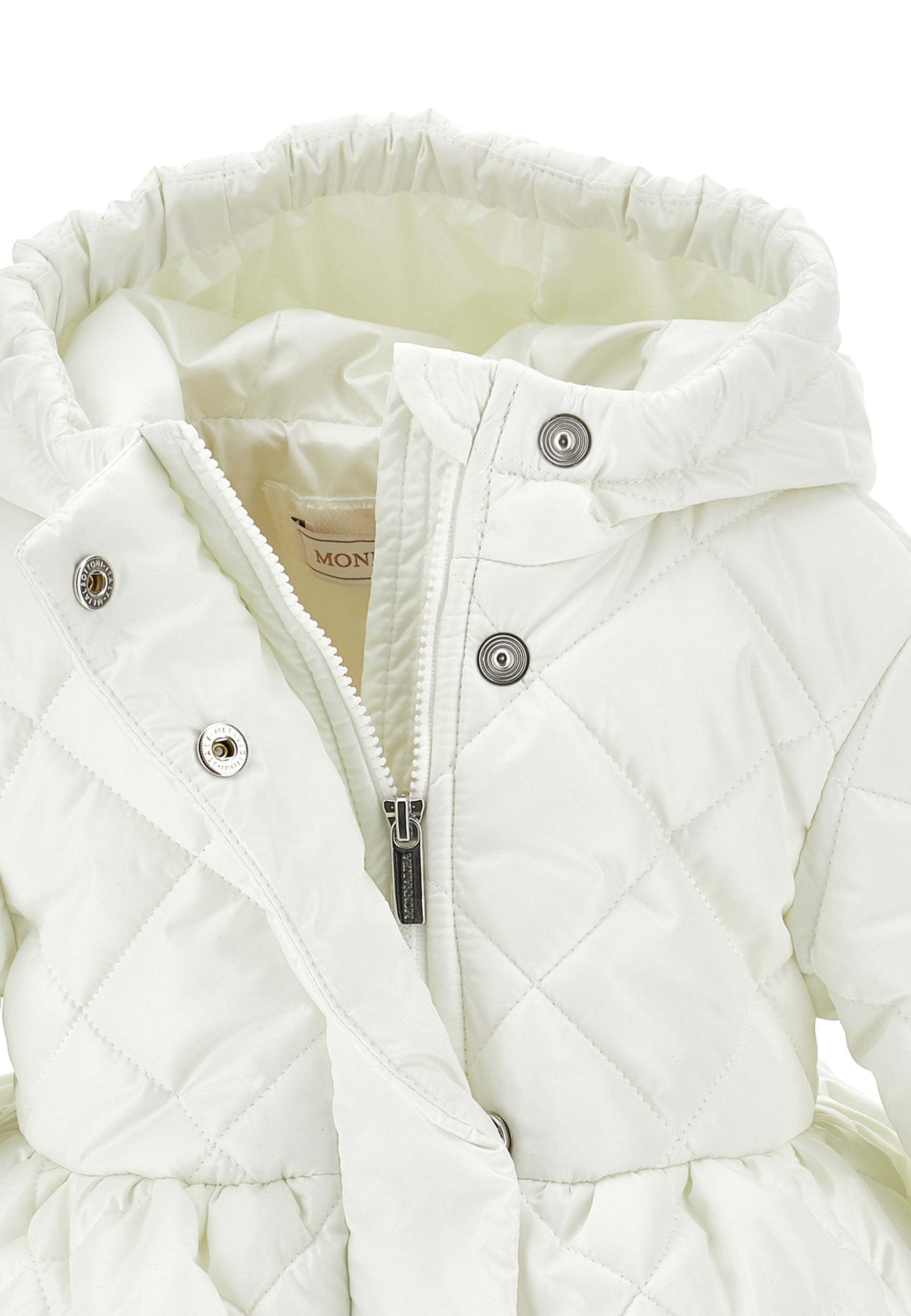 Monnalisa Logo-patch Padded Jacket In White