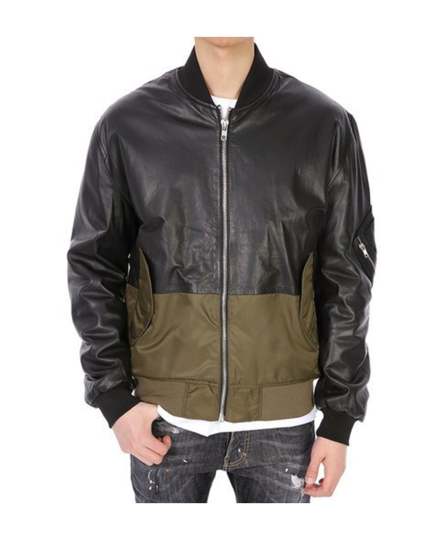 Mcq By Alexander Mcqueen Splicing Details Baseball Jacket In Black