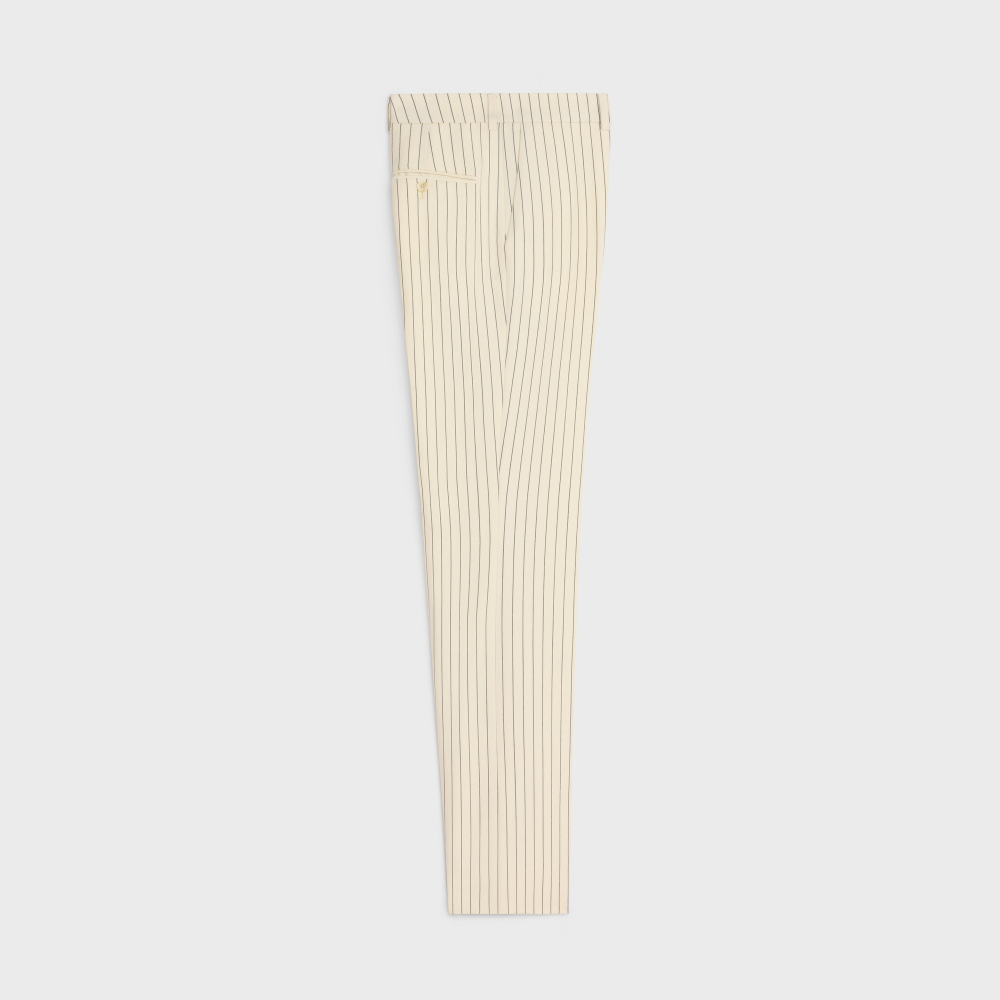 Celine Classic Striped Wool Pants In Nude