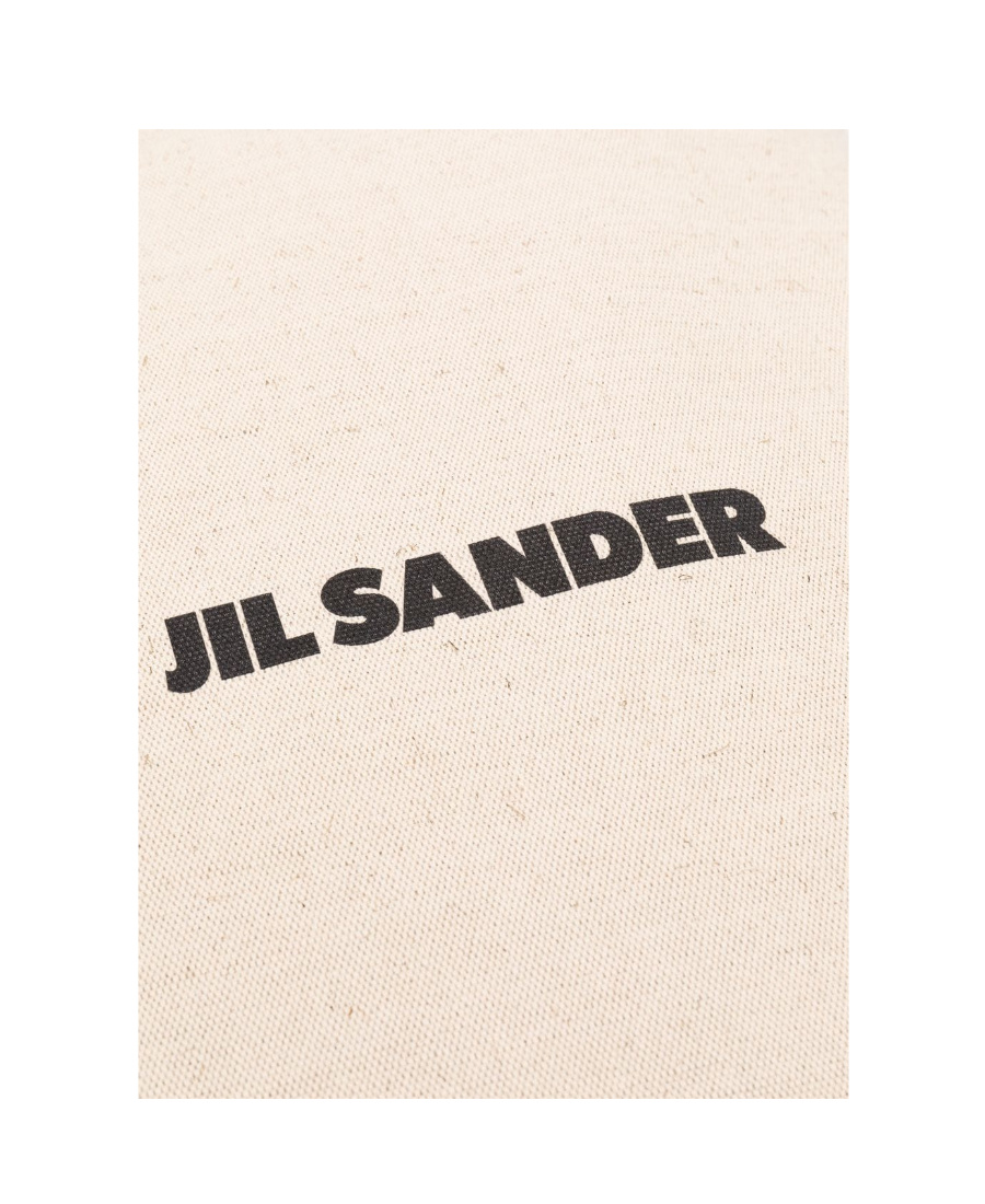 Jil Sander Large Flat Shopper Shoulder Bag In Nude