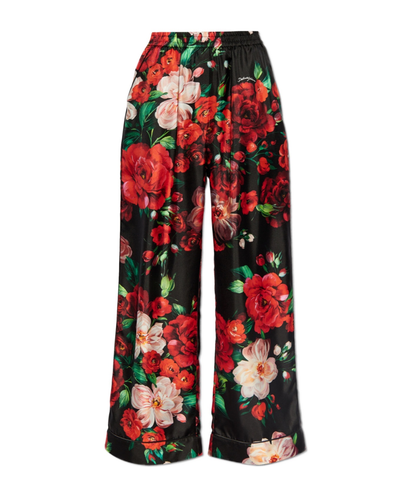 Dolce & Gabbana Elastic Waist Casual Pants In Black