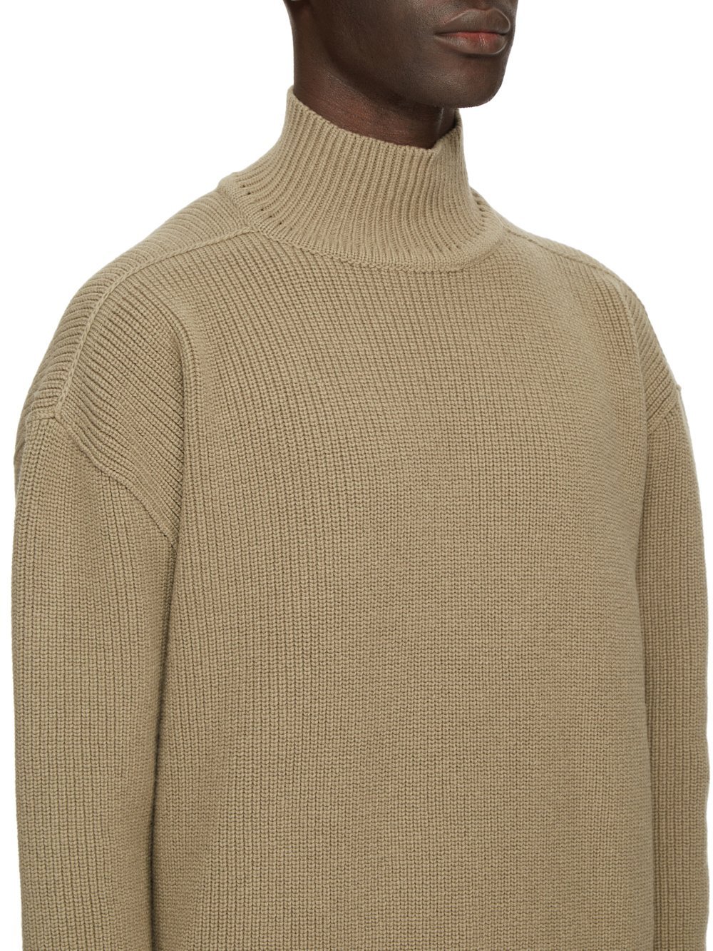 Rick Owens Roll-neck Virgin-wool Jumper In Brown