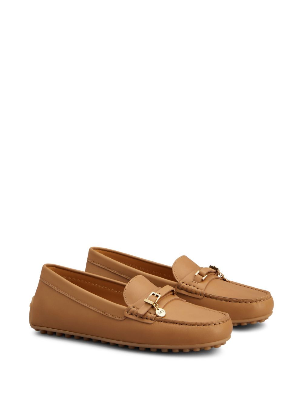 Tod's City Gommino Driving Shoes In Leather In Neutral