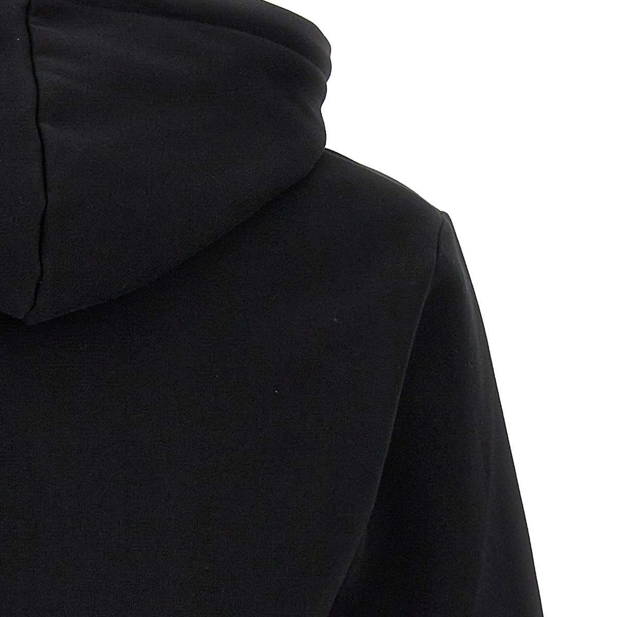 Lacoste Logo-patch Cotton Hoodie In Black