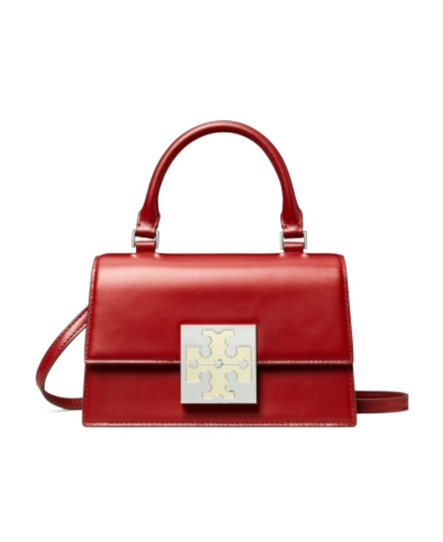 Tory Burch Bon Bon Leather Tote Bag In Red