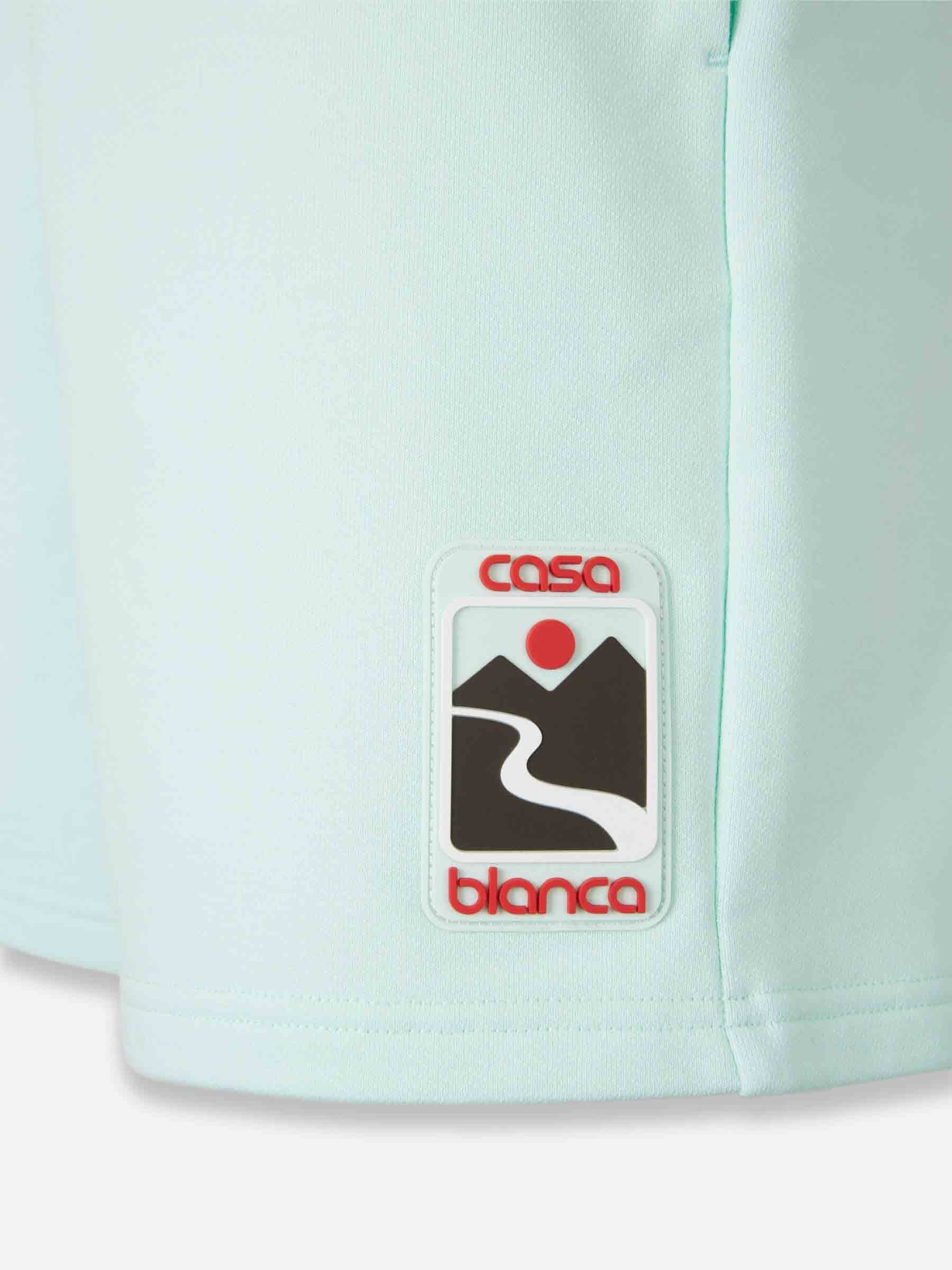 Casablanca Logo Patch Shorts In Blue