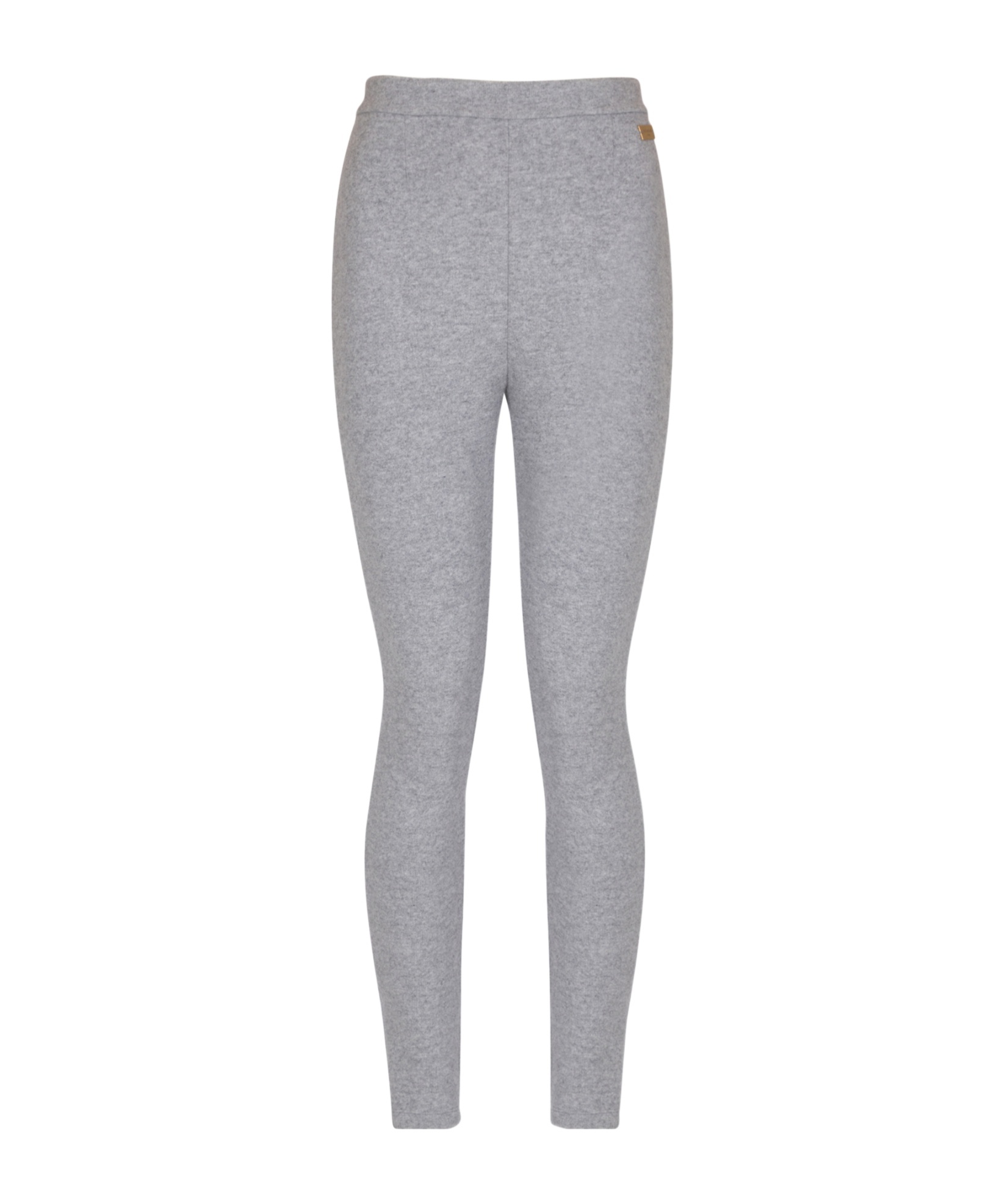 Balmain Wool-blend Knitted Leggings In Gray