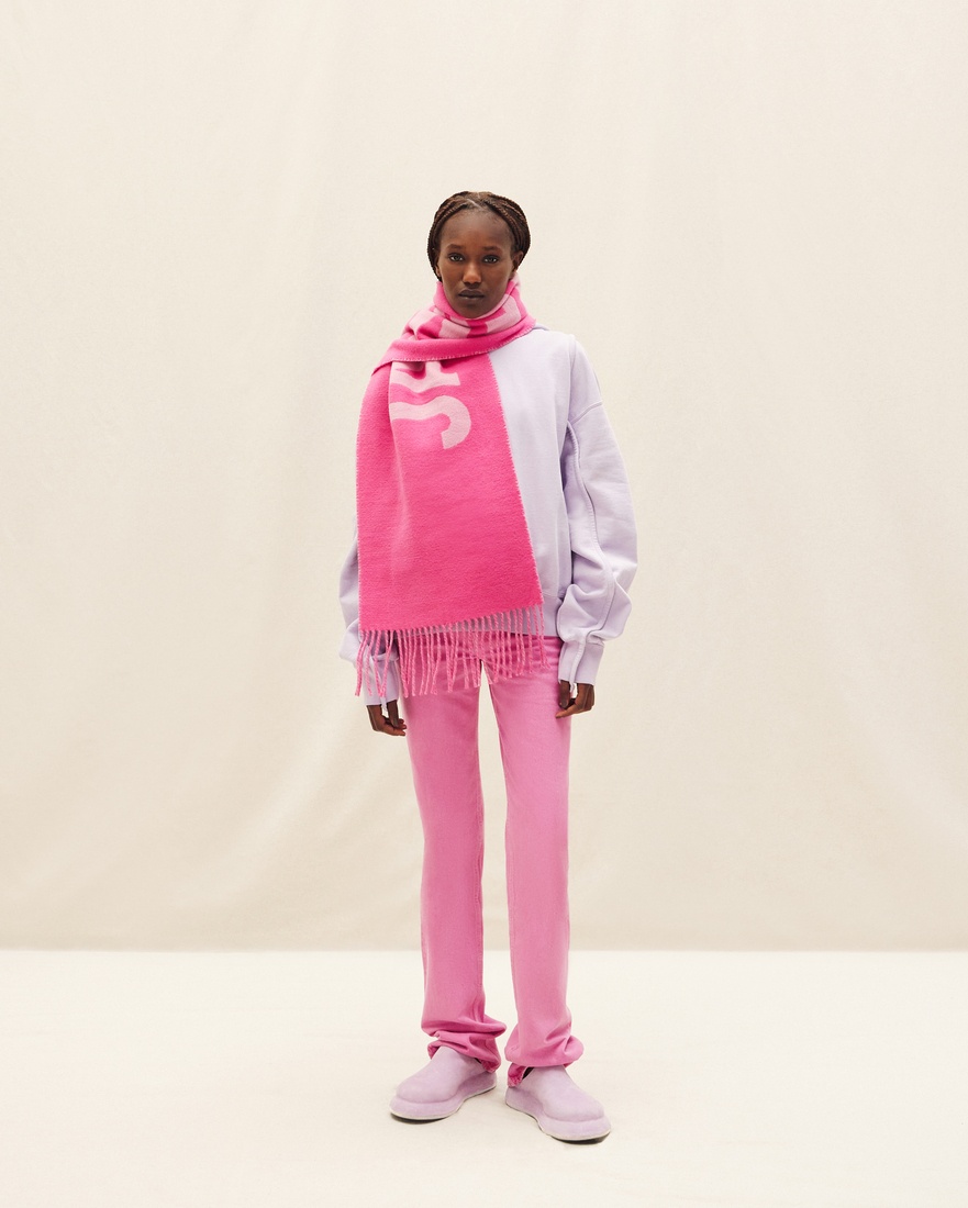 Jacquemus Fuchsia Sciarpa Logo Scarf In Red