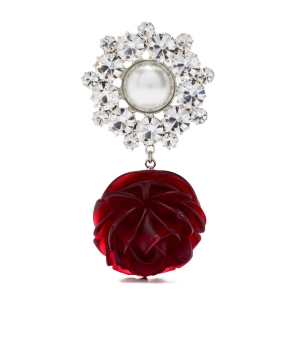 Magda Butrym Rose Crystal-embellished Earrings In Metallic