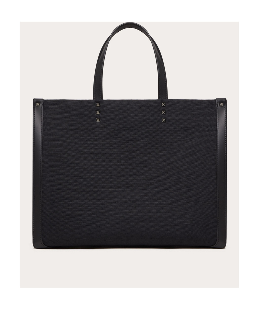 Valentino Medium Vltn Ecolab Tote Bag In Black