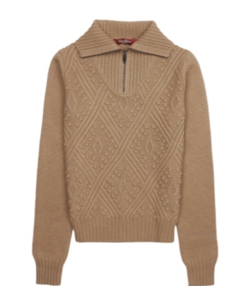 Max Mara Long-sleeved Sweater In Brown