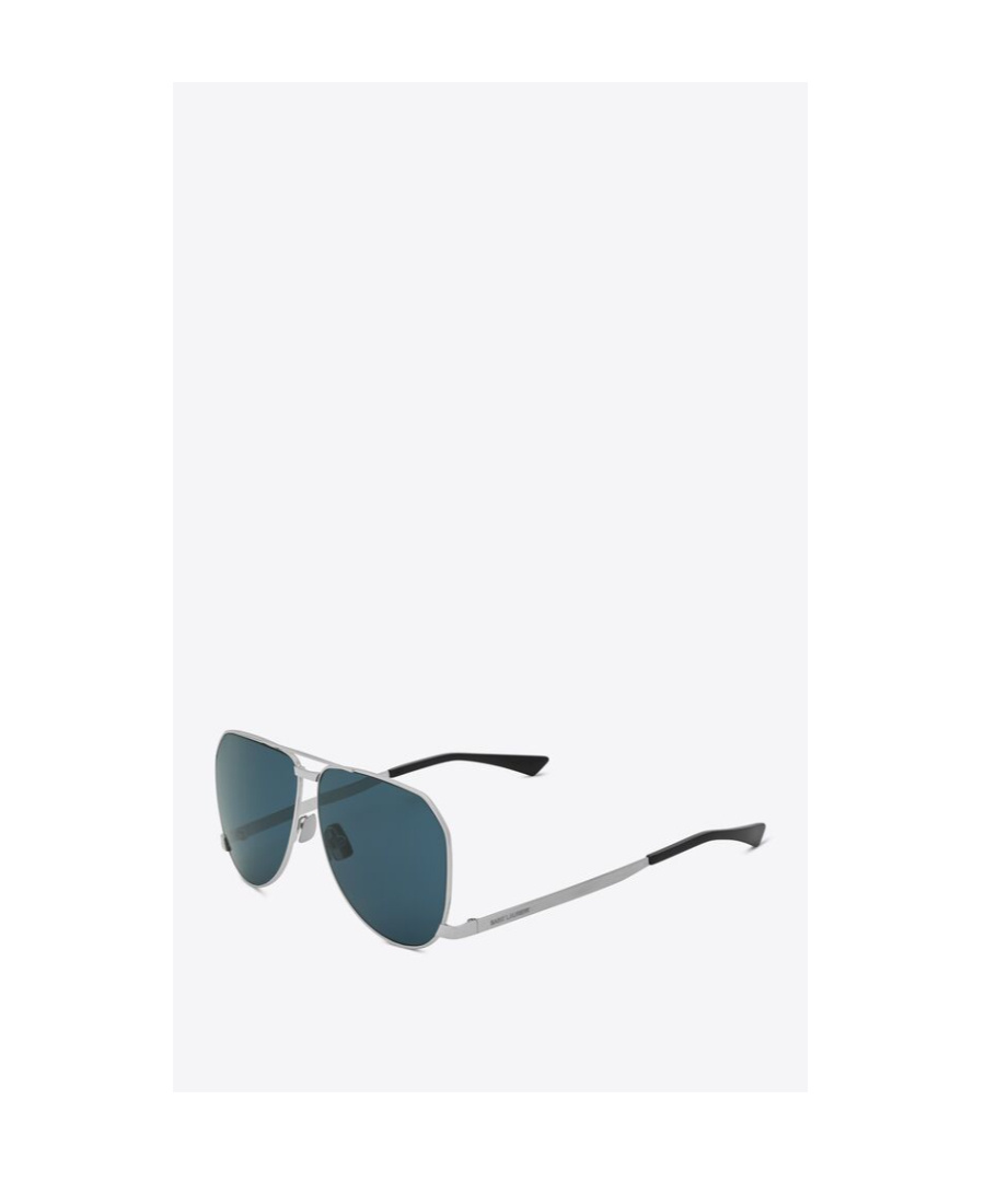 Saint Laurent Sl 690 Dust 003 Silver Sunglasses In Blue