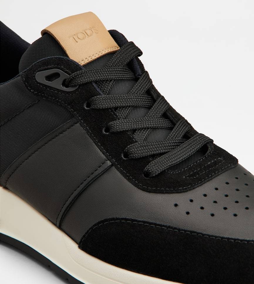 Tod's Leather And Technical Fabric Sneakers