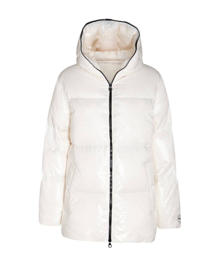 Duvetica Hooded Full-zip Down Jacket In White